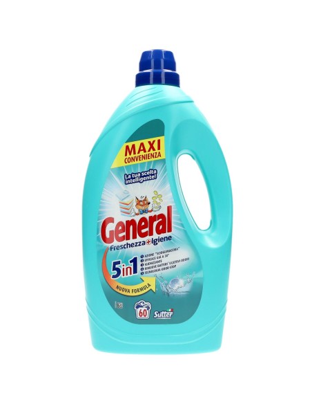 General Detersivo Lavatrice Liquido 60 Lavaggi 2700ml - Igienizzante
